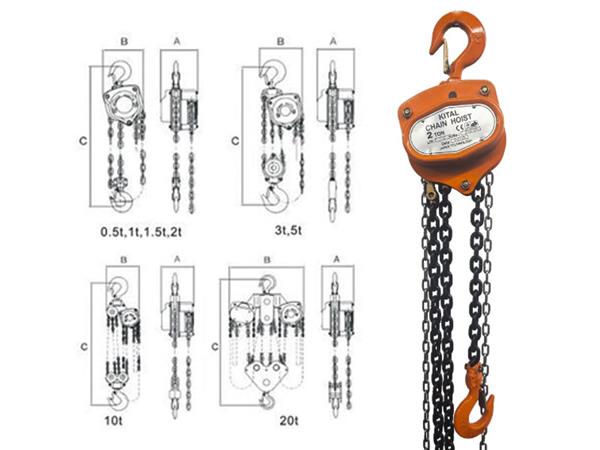 Pa lăng xích kéo tay Kital 1 tấn 5m